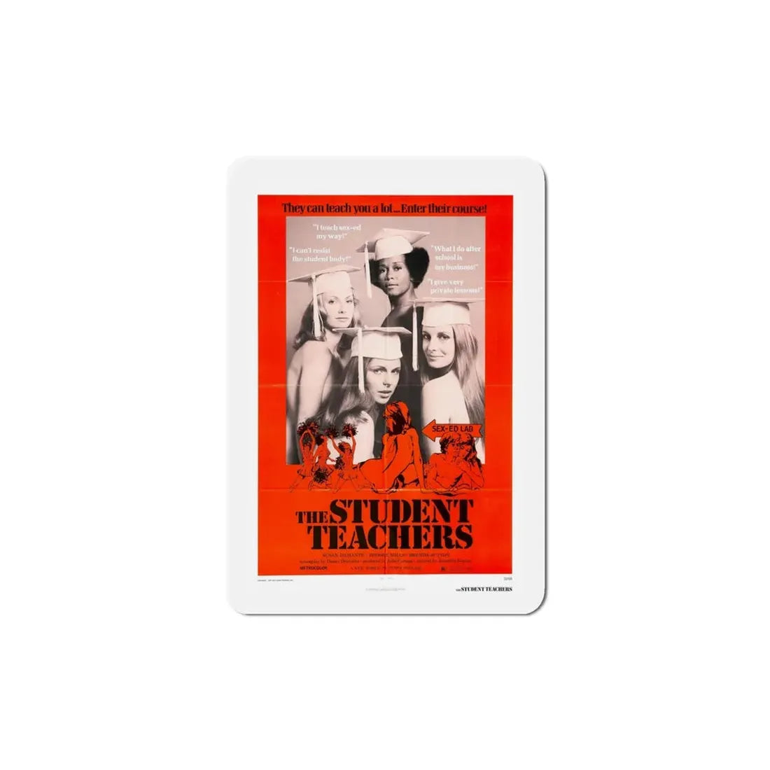 The Student Teachers 1973 Movie Poster Refrigerator Magnet 5 Inch - The Sticker Space