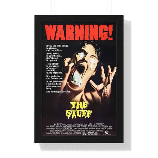 THE STUFF 1985 - Framed Movie Poster 16″ x 24″ Black - The Sticker Space