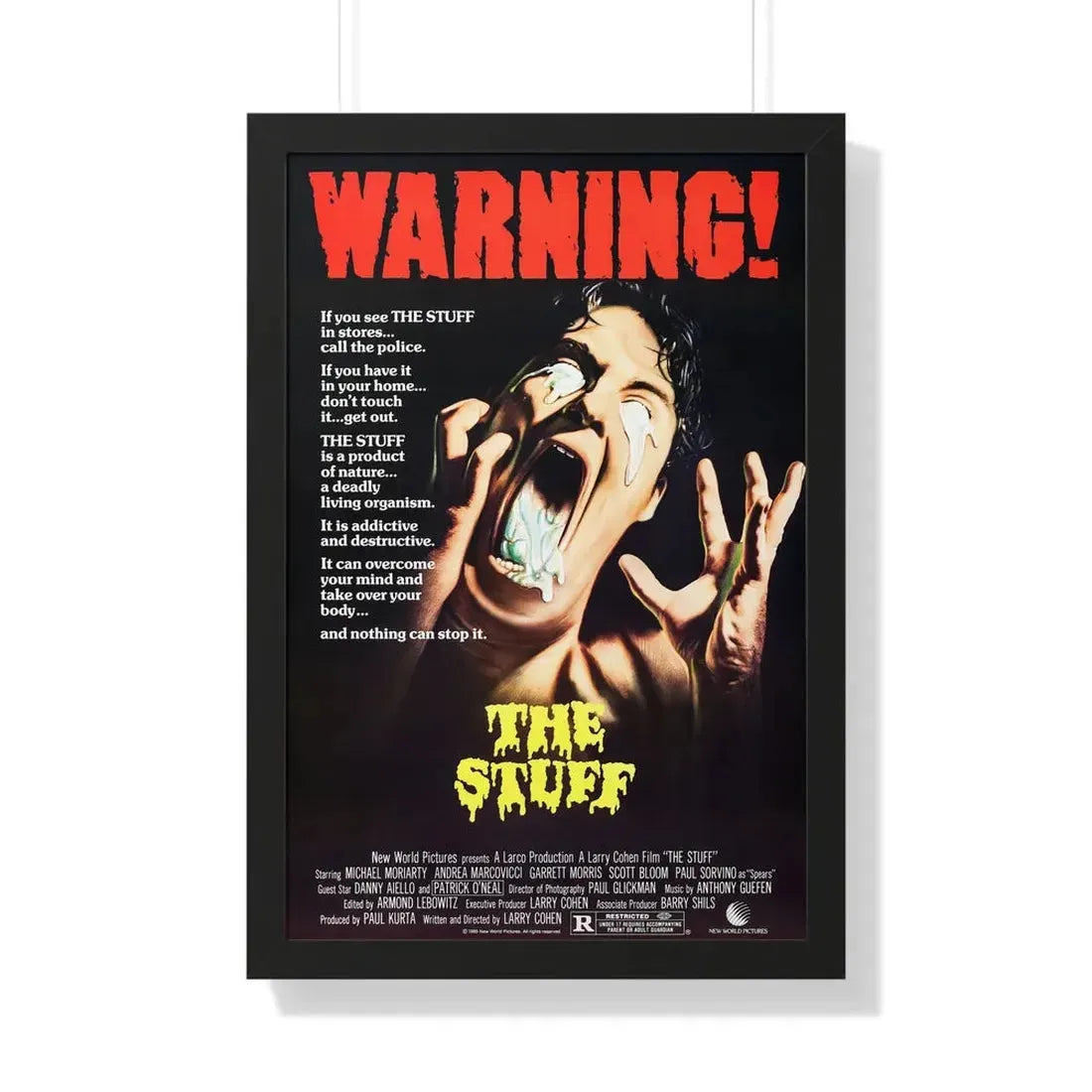 THE STUFF 1985 - Framed Movie Poster 20" x 30" Black - The Sticker Space