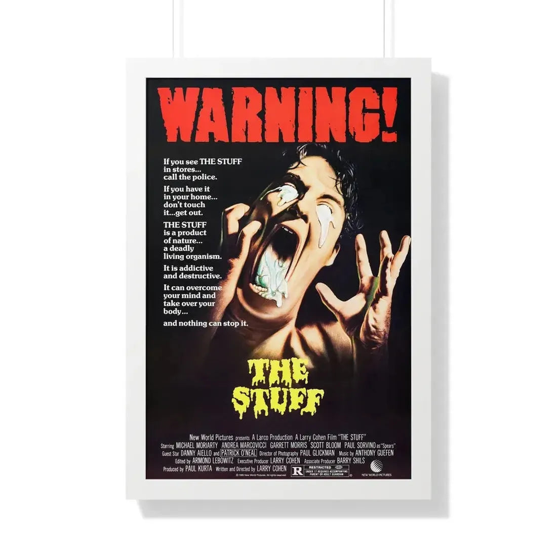 THE STUFF 1985 - Framed Movie Poster 20" x 30" White - The Sticker Space