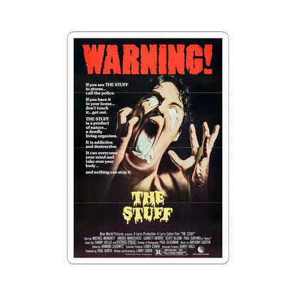 The Stuff 1985 Movie Poster - STICKER Vinyl Kiss-Cut Decal 4 Inch White - The Sticker Space
