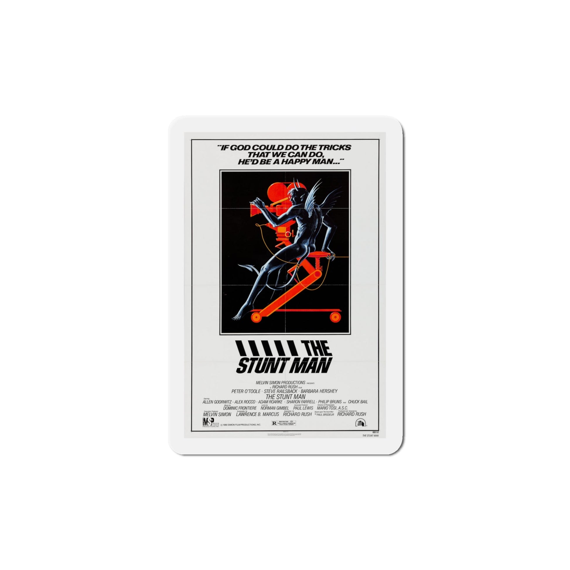 The Stunt Man 1980 Movie Poster Die-Cut Magnet-5" x 5"-The Sticker Space