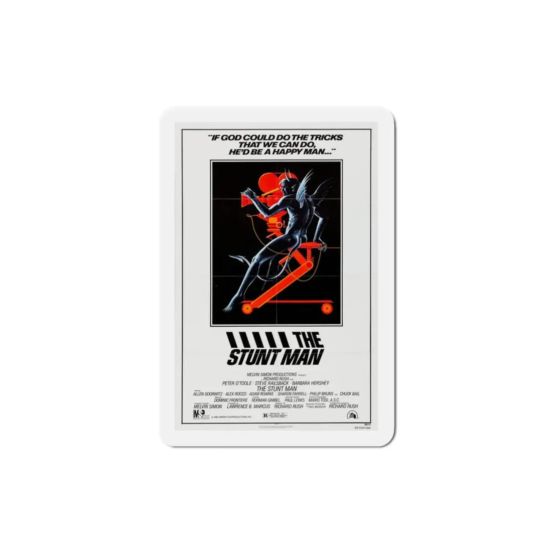 The Stunt Man 1980 Movie Poster Refrigerator Magnet 3 Inch - The Sticker Space