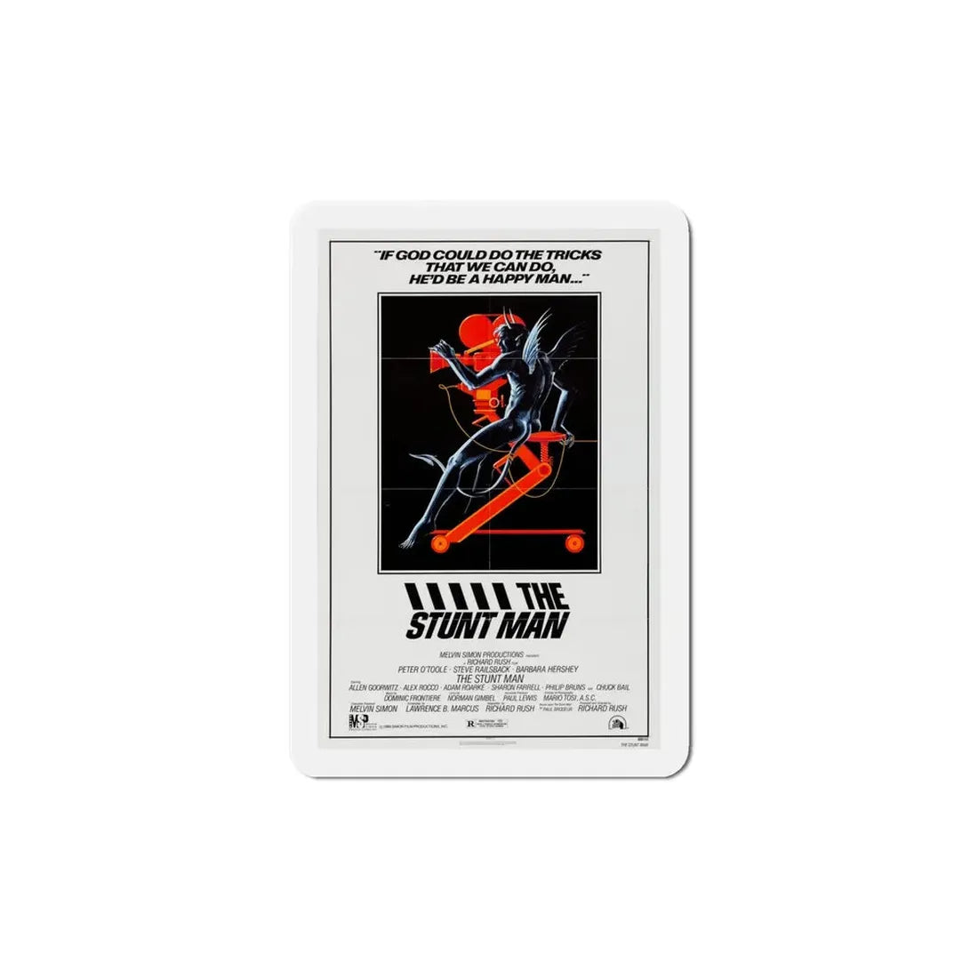 The Stunt Man 1980 Movie Poster Refrigerator Magnet 6 Inch - The Sticker Space