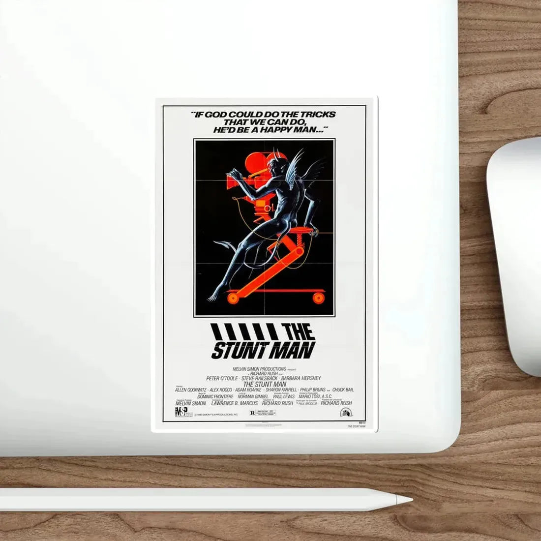 The Stunt Man 1980 Movie Poster STICKER Vinyl Die-Cut Decal - The Sticker Space