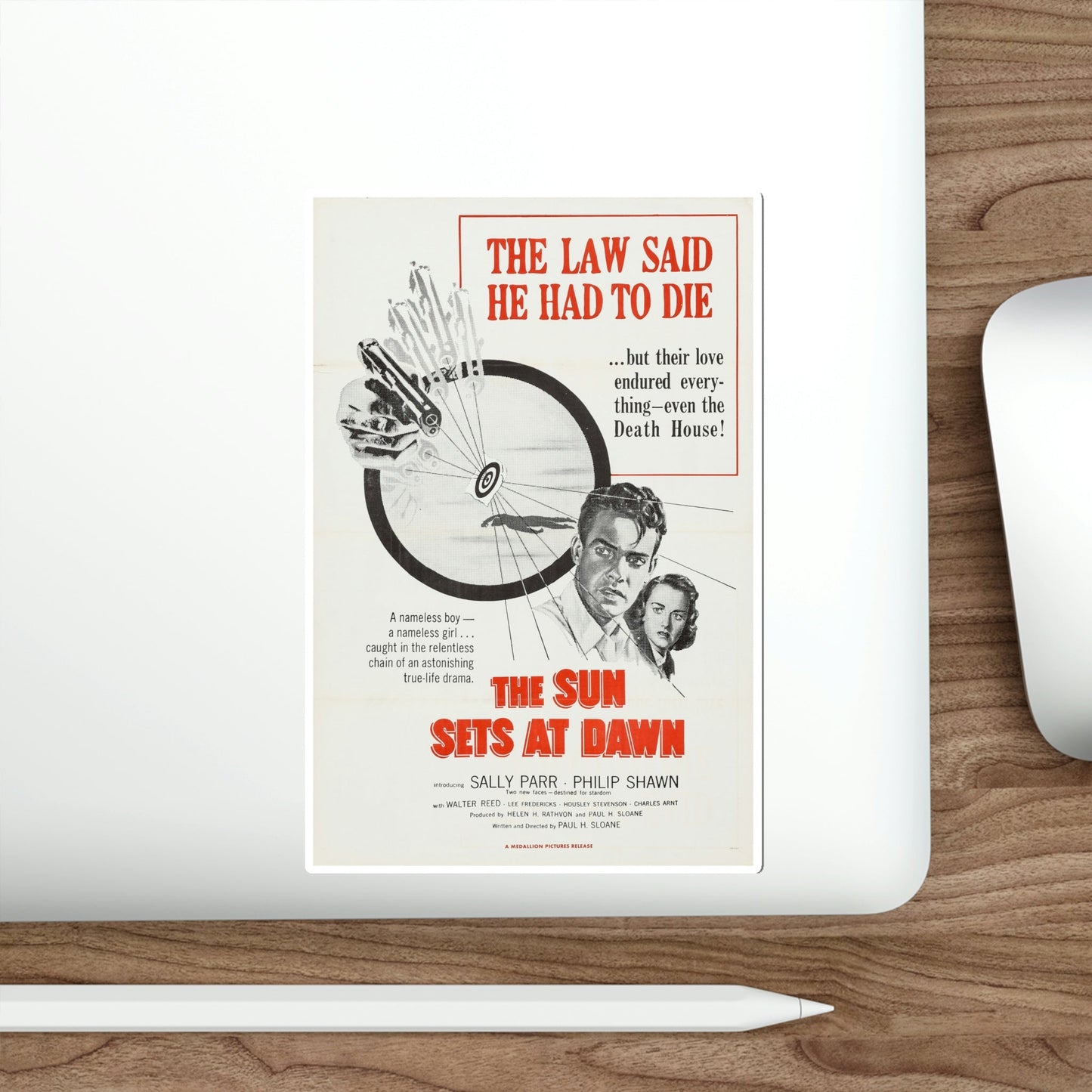 The Sun Sets at Dawn 1950 Movie Poster STICKER Vinyl Die-Cut Decal-The Sticker Space