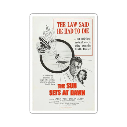The Sun Sets at Dawn 1950 Movie Poster STICKER Vinyl Die-Cut Decal 3 Inch - The Sticker Space