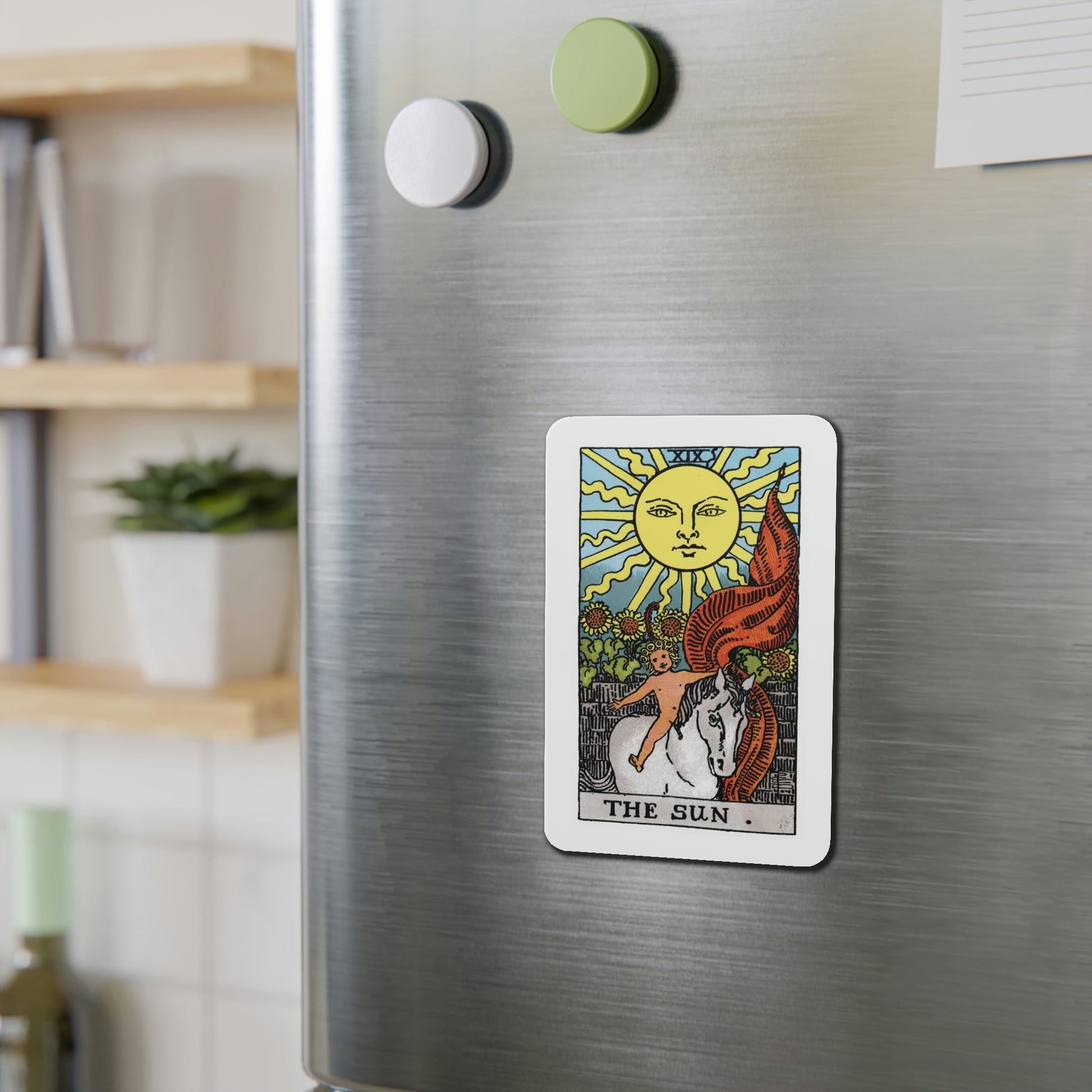 The Sun (Tarot Card) Die-Cut Magnet-The Sticker Space