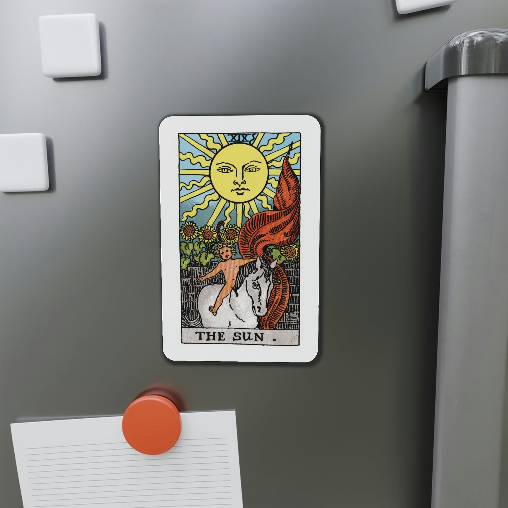 The Sun (Tarot Card) Die-Cut Magnet-The Sticker Space