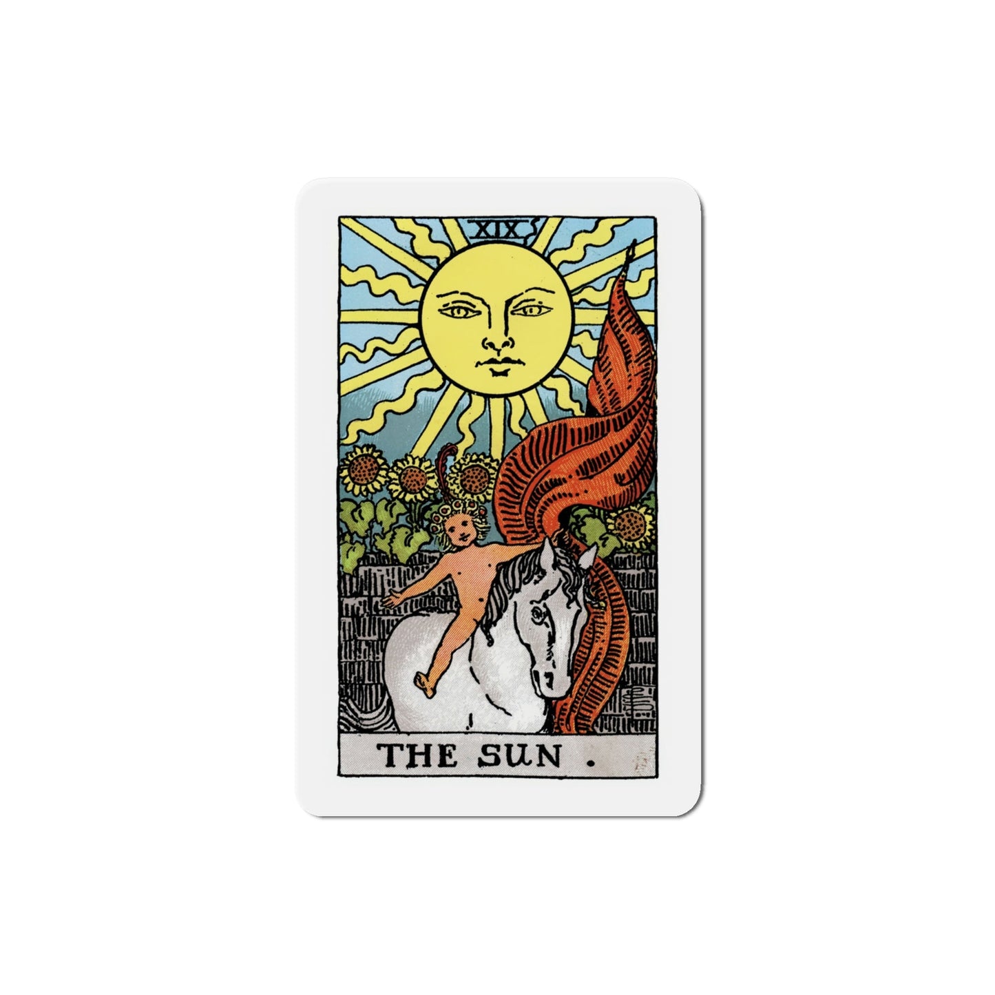 The Sun (Tarot Card) Die-Cut Magnet-4 Inch-The Sticker Space