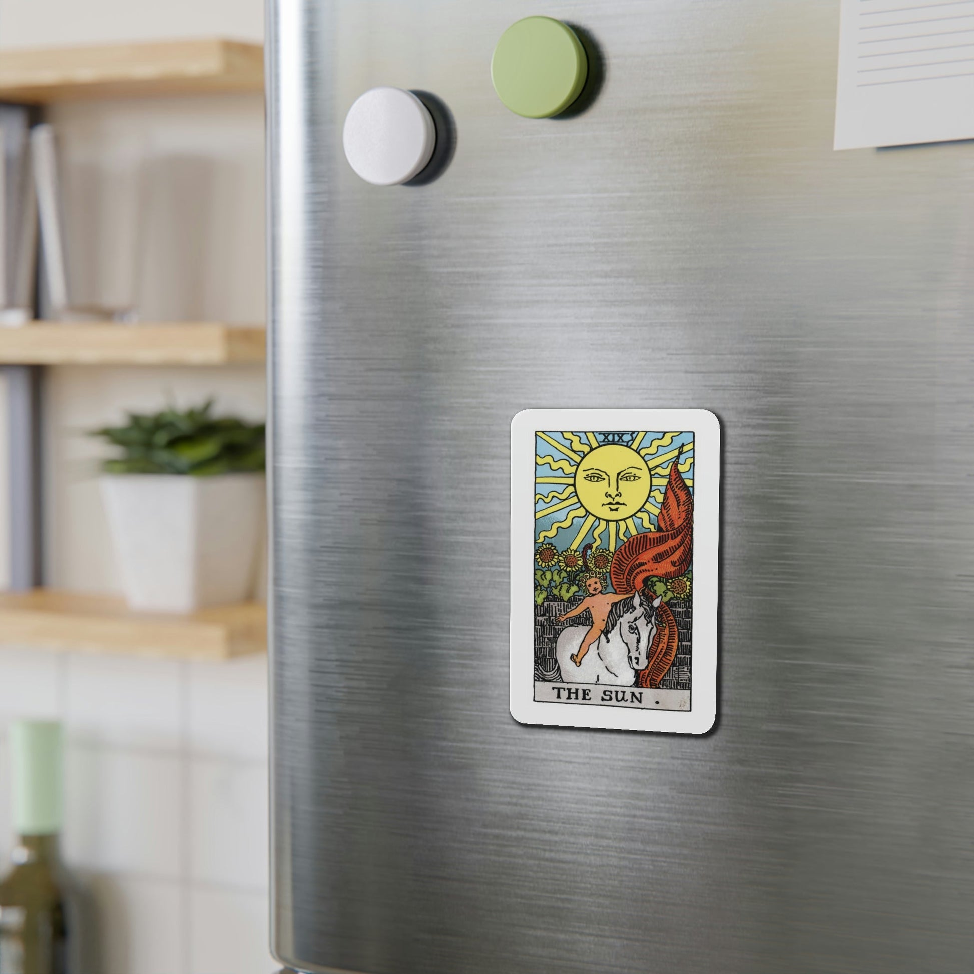 The Sun (Tarot Card) Die-Cut Magnet-The Sticker Space