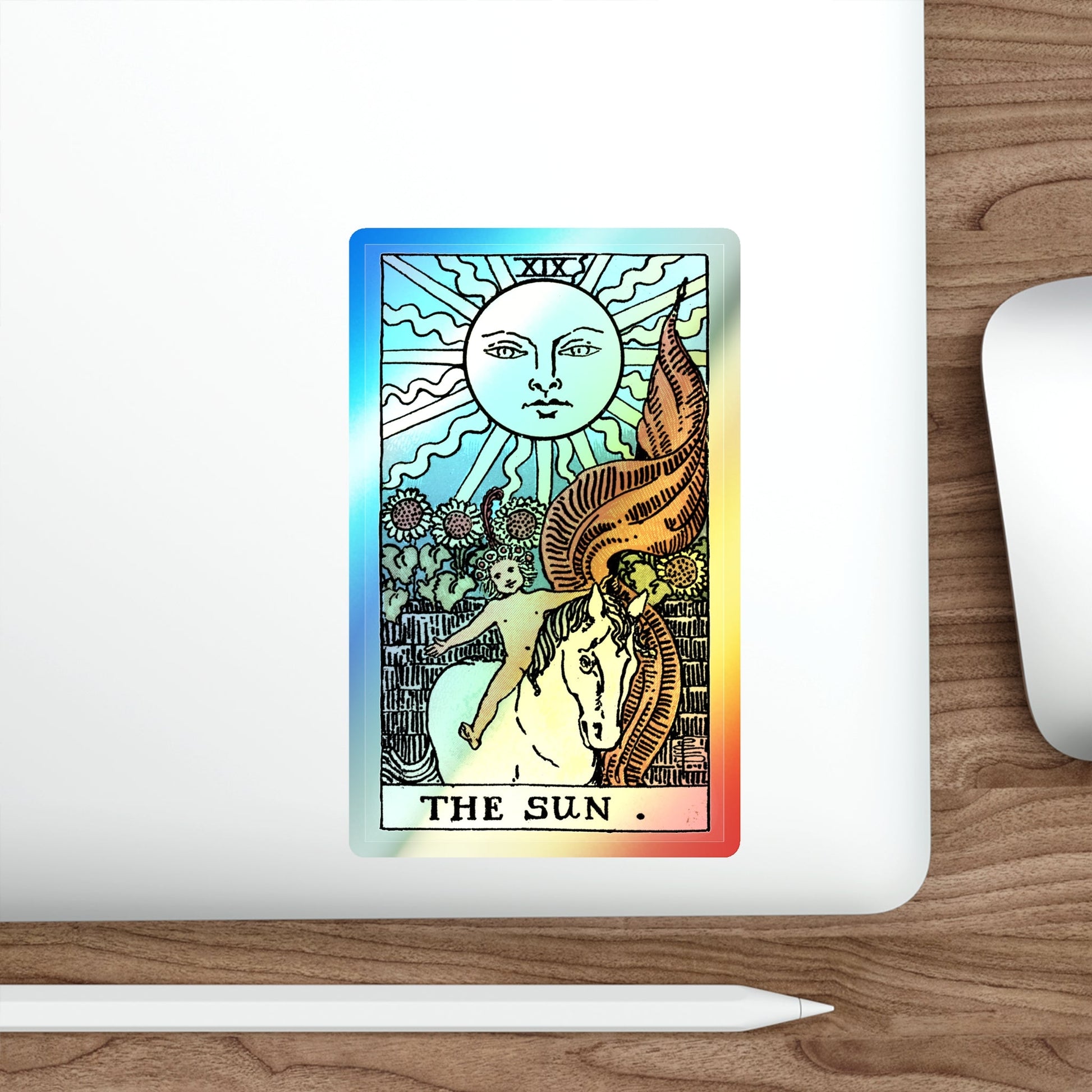 The Sun (Tarot Card) Holographic STICKER Die-Cut Vinyl Decal-The Sticker Space