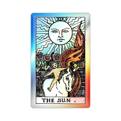 The Sun (Tarot Card) Holographic STICKER Die-Cut Vinyl Decal 2 Inch Holographic - The Sticker Space