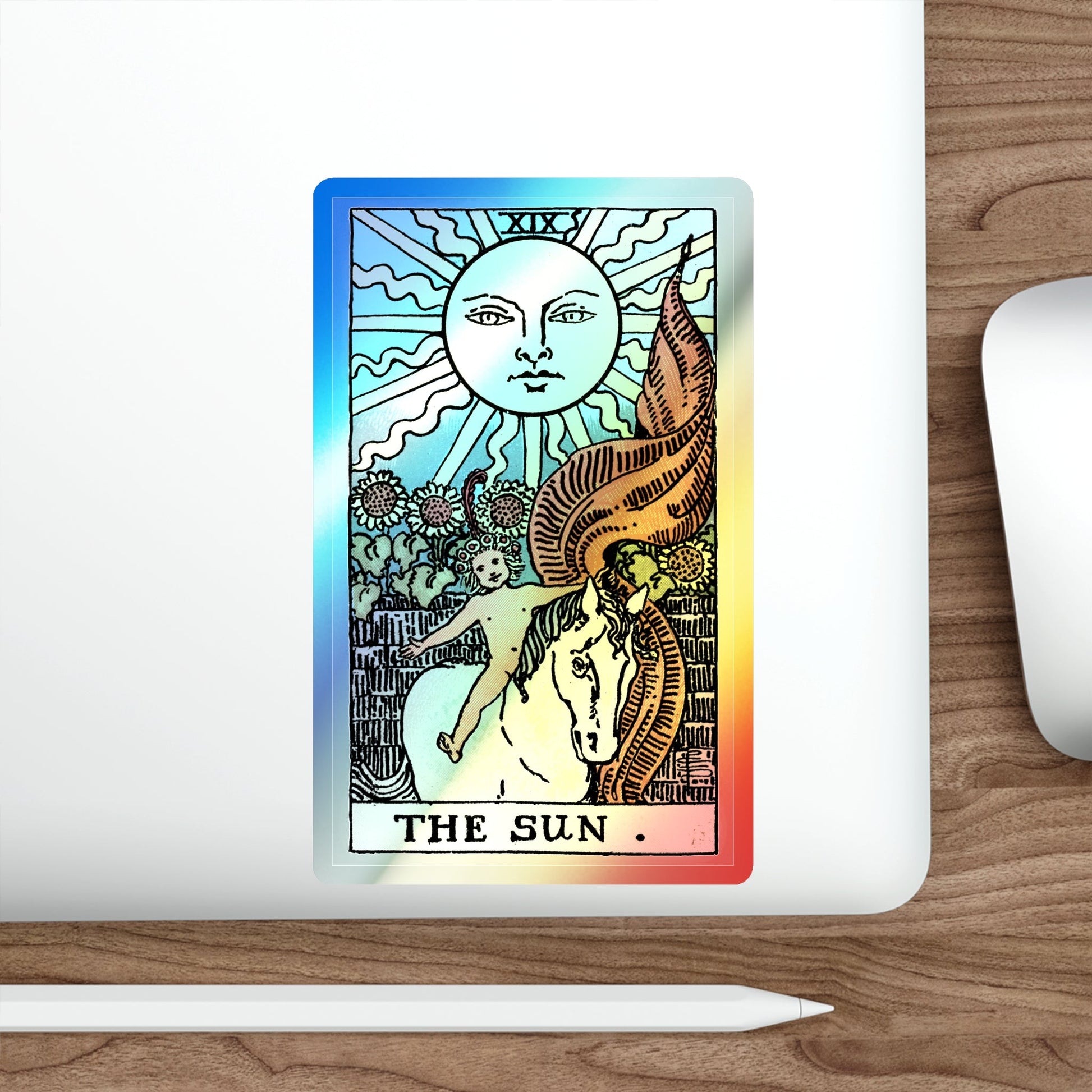 The Sun (Tarot Card) Holographic STICKER Die-Cut Vinyl Decal-The Sticker Space