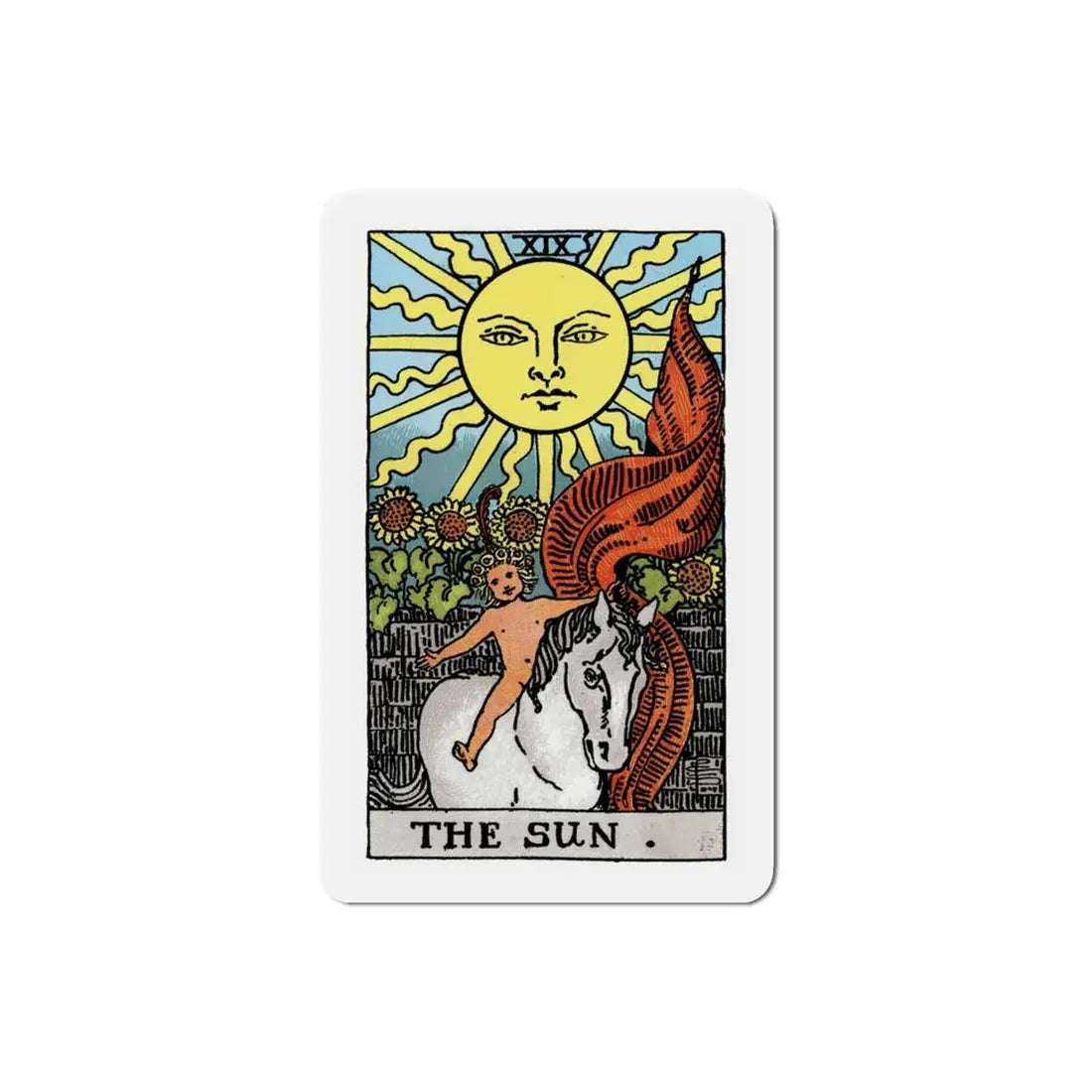 The Sun (Tarot Card) Refrigerator Magnet 3 Inch - The Sticker Space
