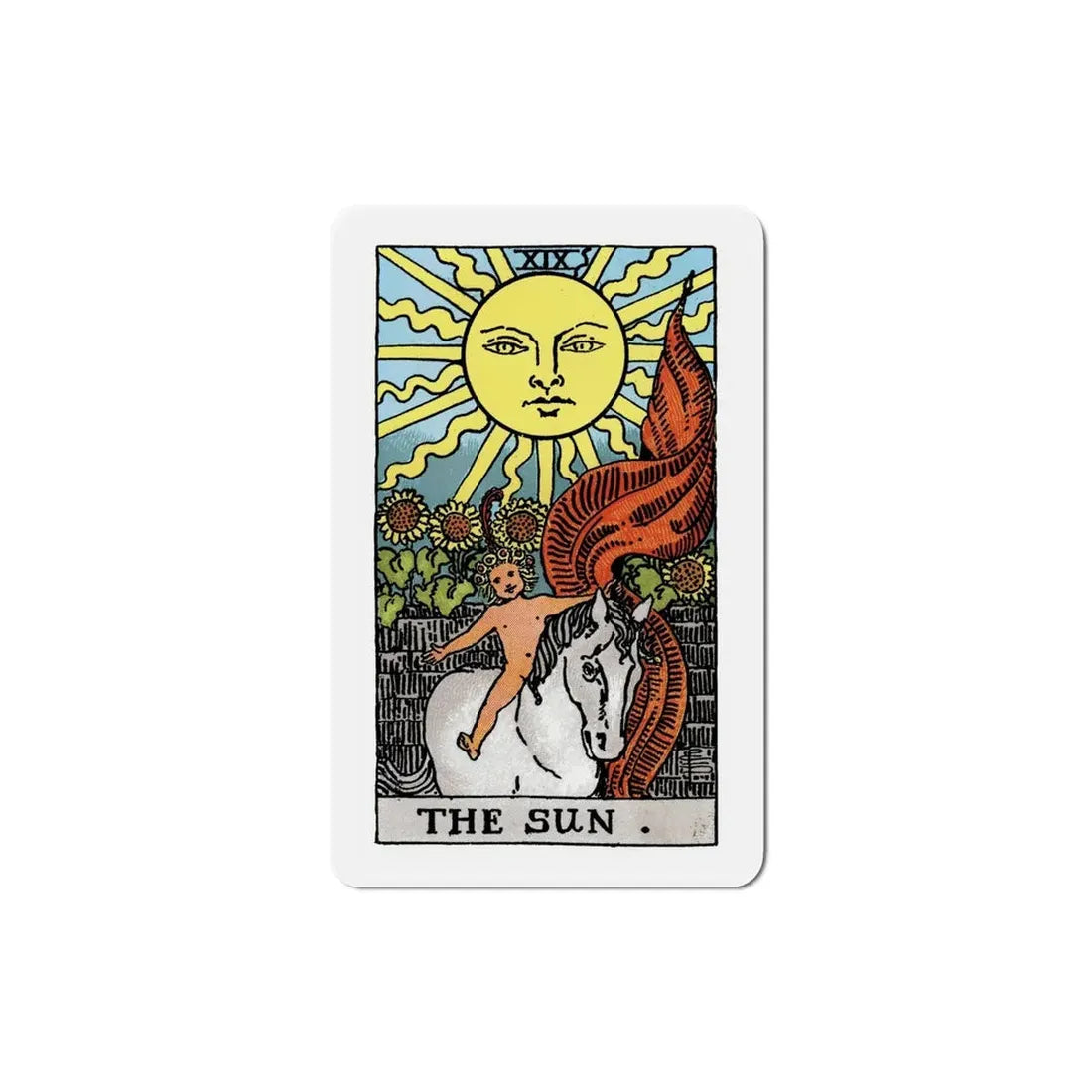 The Sun (Tarot Card) Refrigerator Magnet 6 Inch - The Sticker Space