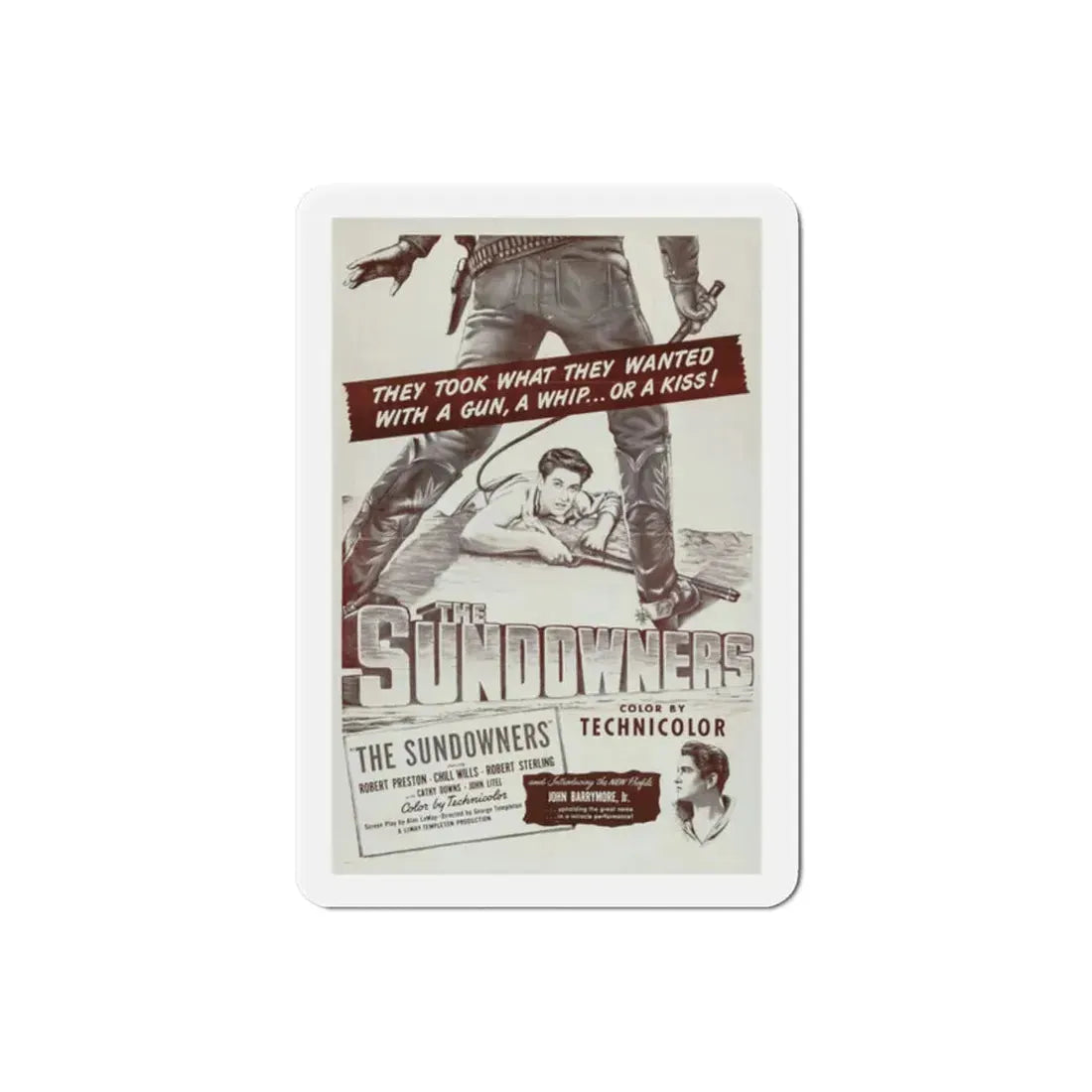 The Sundowners 1950 Movie Poster Refrigerator Magnet 2 Inch - The Sticker Space