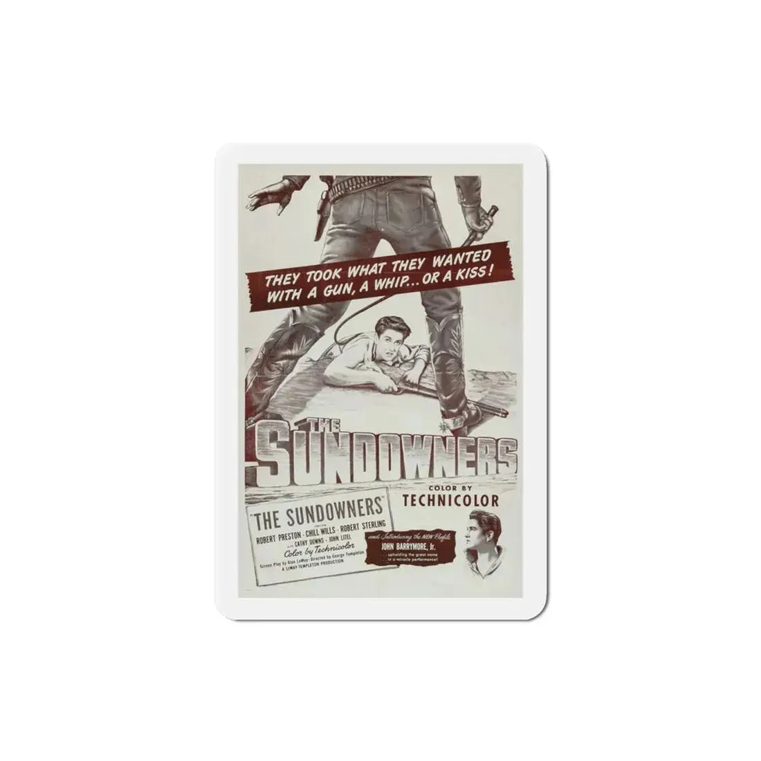 The Sundowners 1950 Movie Poster Refrigerator Magnet 3 Inch - The Sticker Space