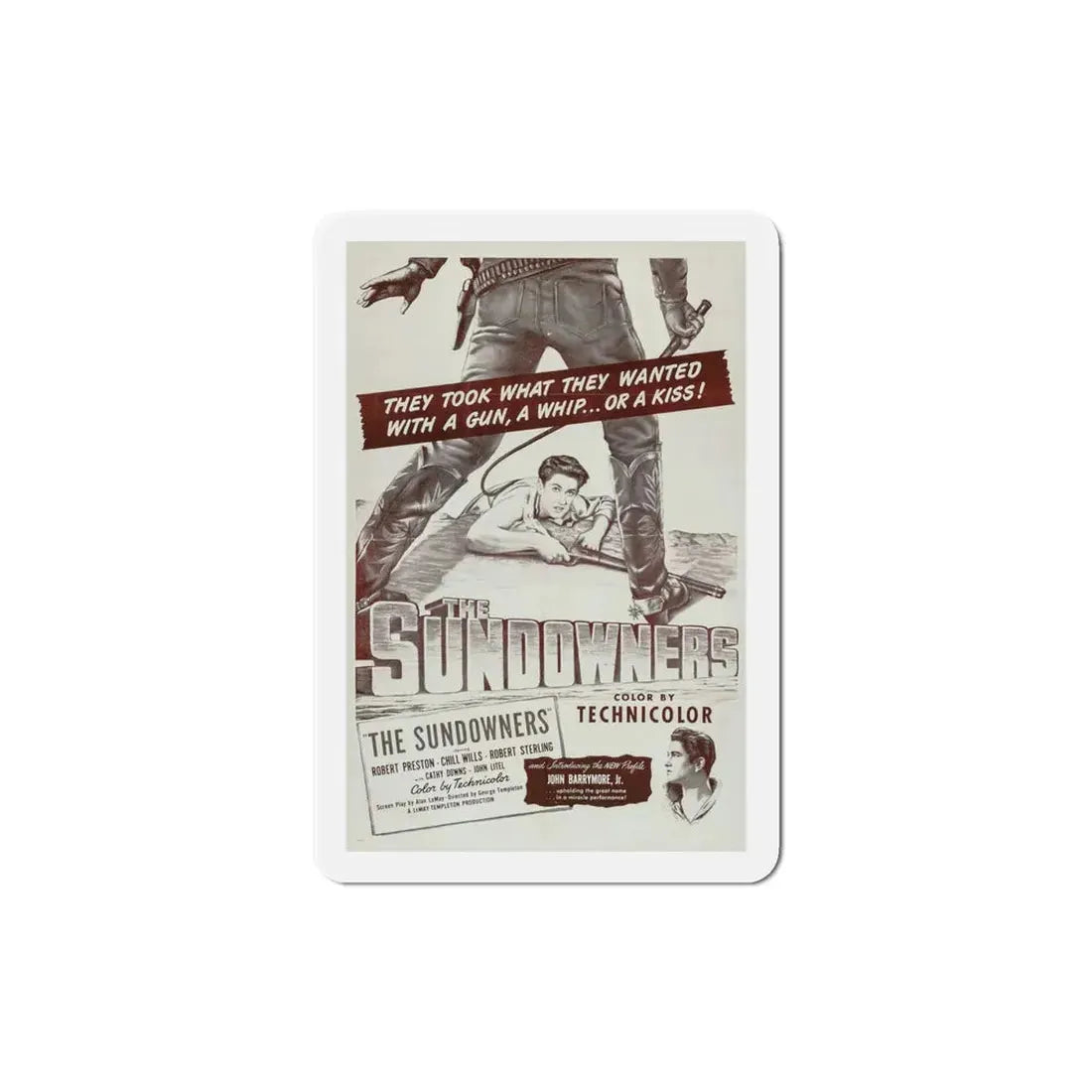 The Sundowners 1950 Movie Poster Refrigerator Magnet 4 Inch - The Sticker Space