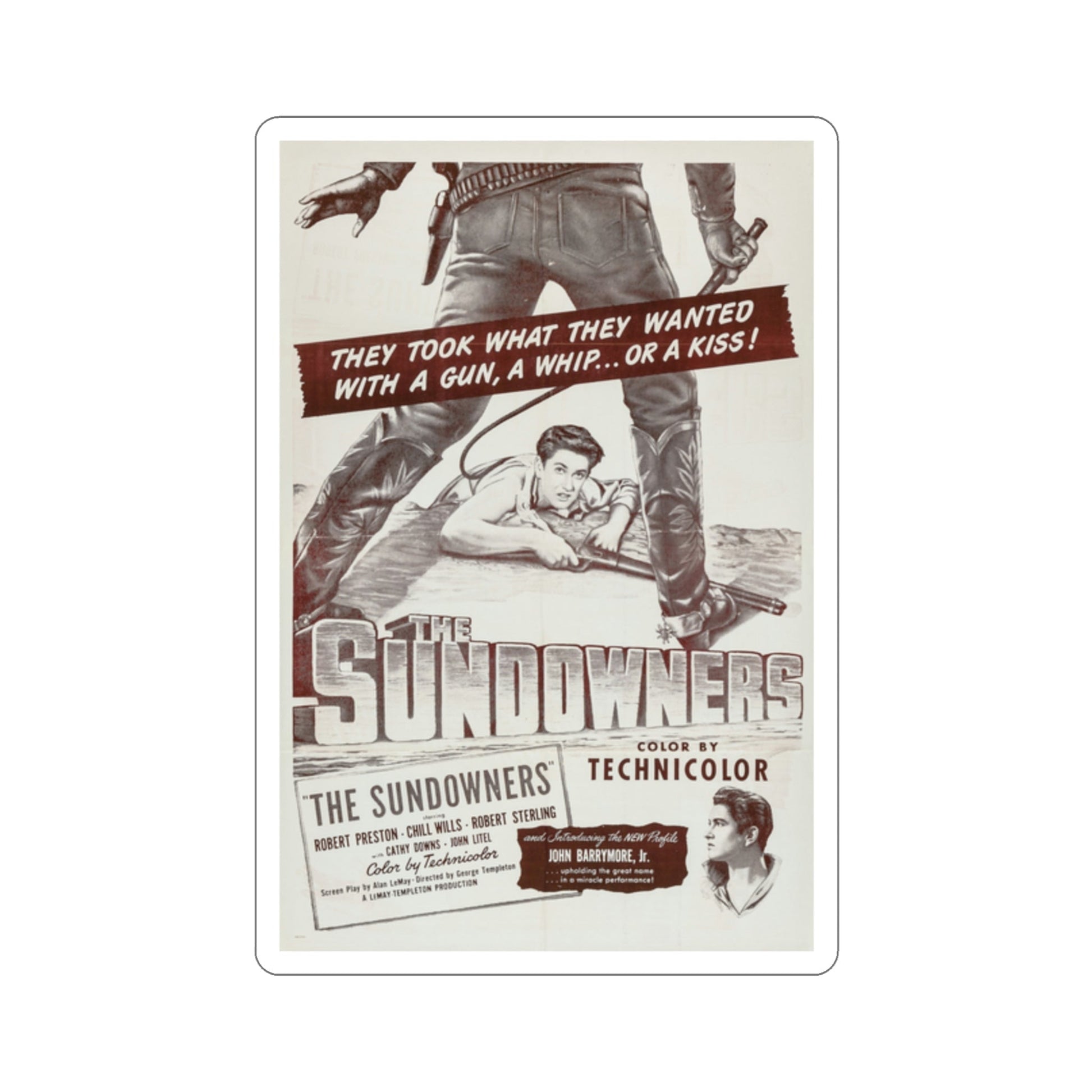 The Sundowners 1950 Movie Poster STICKER Vinyl Die-Cut Decal-2 Inch-The Sticker Space