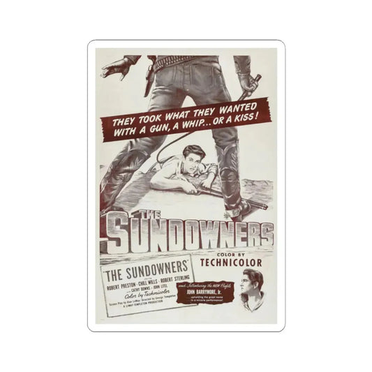 The Sundowners 1950 Movie Poster - STICKER Vinyl Kiss-Cut Decal 2 Inch White - The Sticker Space