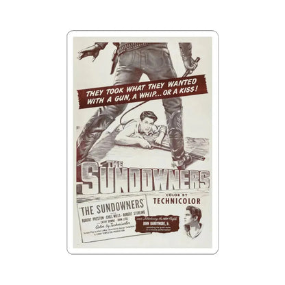 The Sundowners 1950 Movie Poster - STICKER Vinyl Kiss-Cut Decal 6 Inch White - The Sticker Space