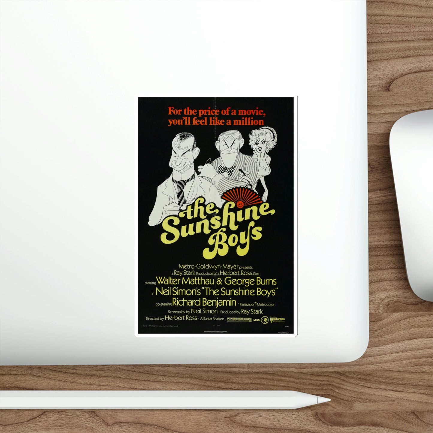 The Sunshine Boys 1975 Movie Poster STICKER Vinyl Die-Cut Decal-The Sticker Space