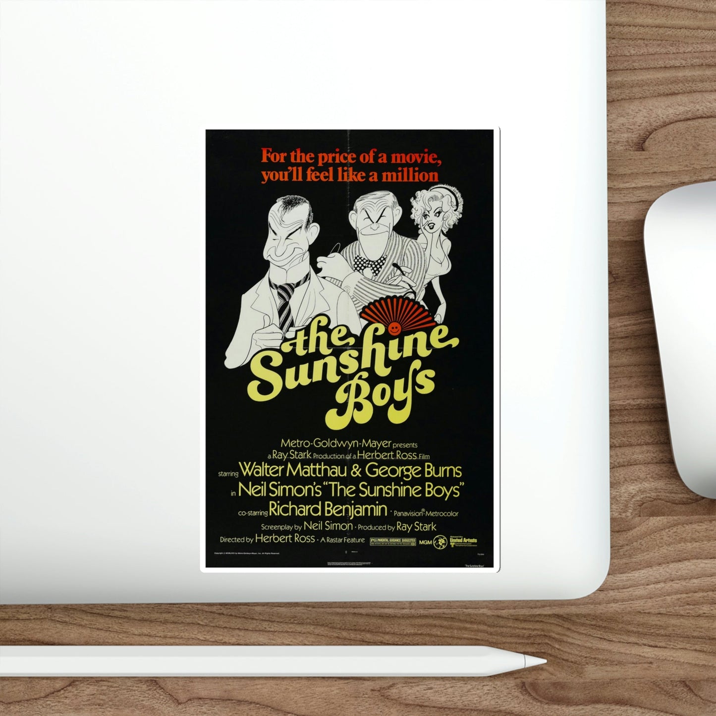 The Sunshine Boys 1975 Movie Poster STICKER Vinyl Die-Cut Decal-The Sticker Space