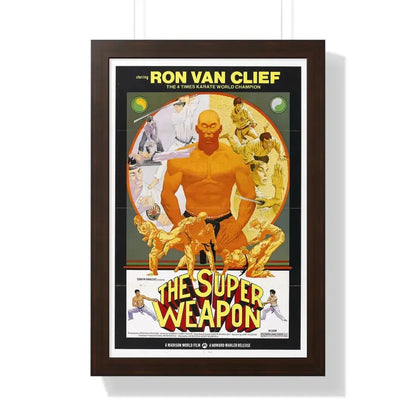 THE SUPER WEAPON 1976 - Framed Movie Poster 16″ x 24″ Walnut - The Sticker Space