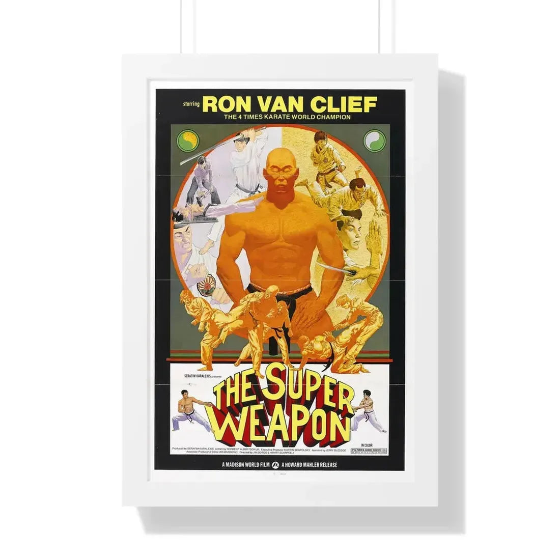 THE SUPER WEAPON 1976 - Framed Movie Poster 16″ x 24″ White - The Sticker Space