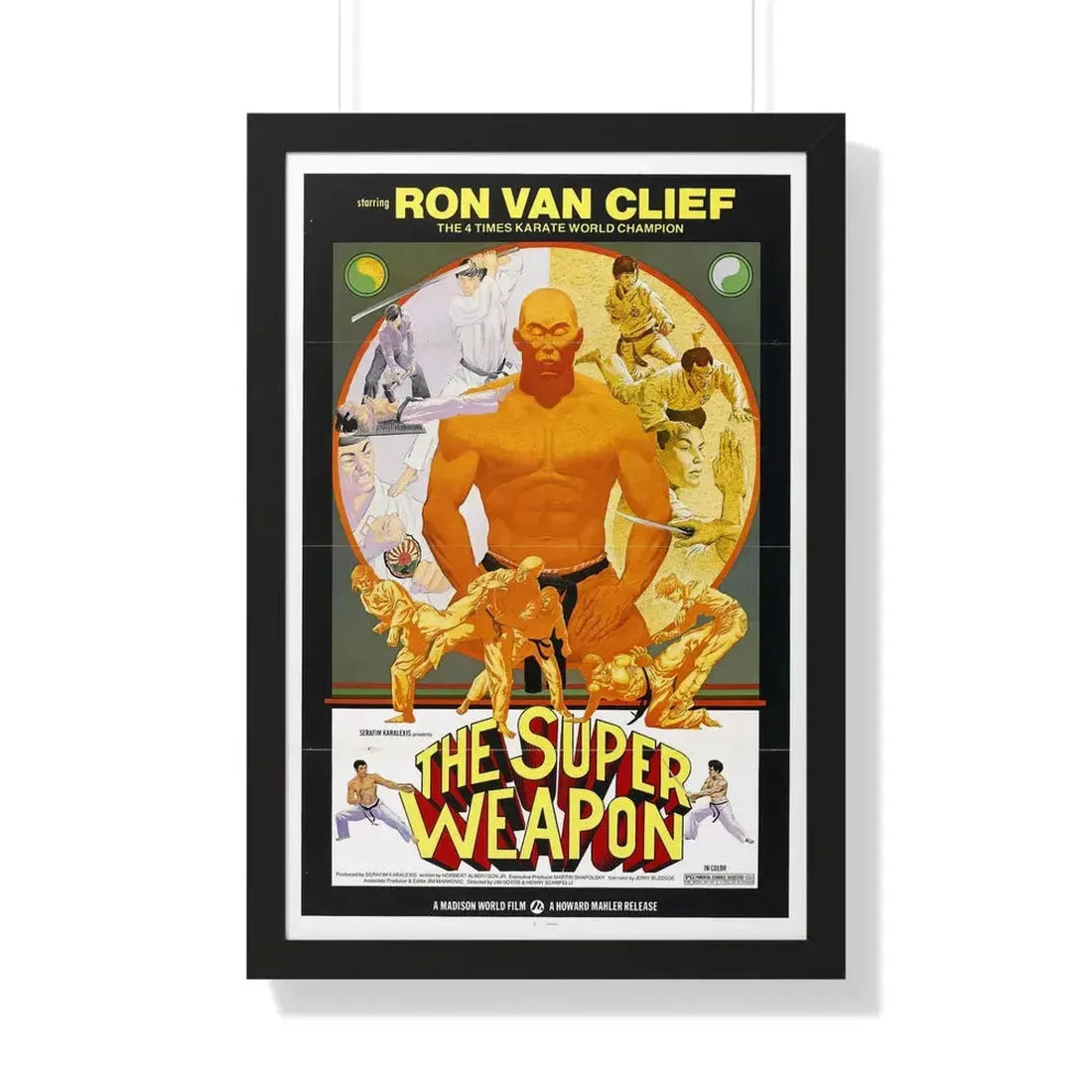 THE SUPER WEAPON 1976 - Framed Movie Poster 20" x 30" Black - The Sticker Space