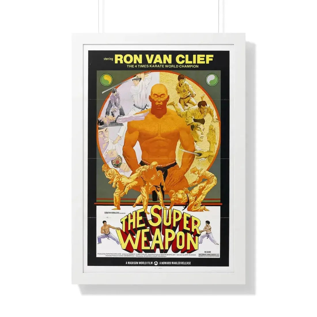 THE SUPER WEAPON 1976 - Framed Movie Poster 20" x 30" White - The Sticker Space