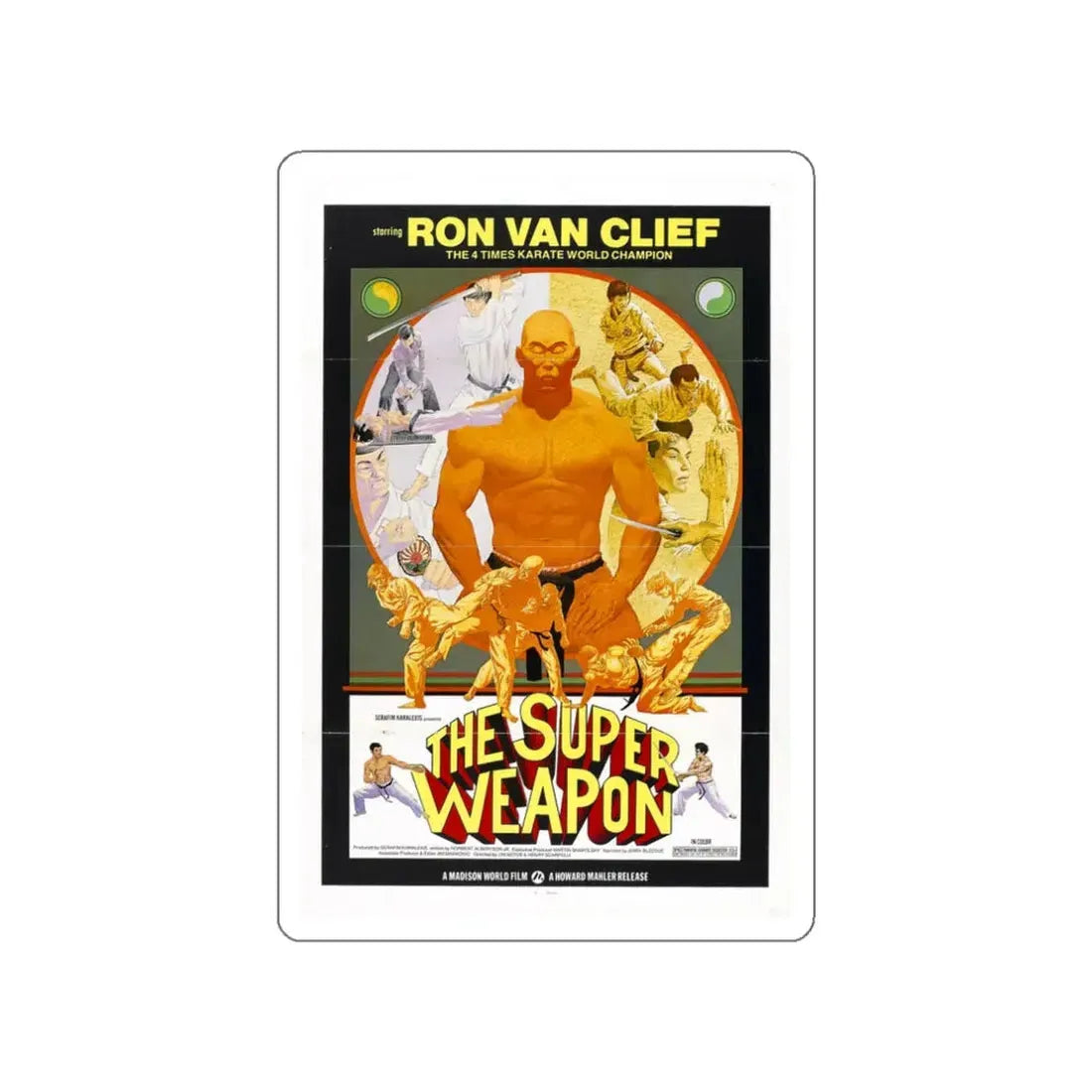 THE SUPER WEAPON 1976 Movie Poster STICKER Vinyl Die-Cut Decal 3 Inch - The Sticker Space