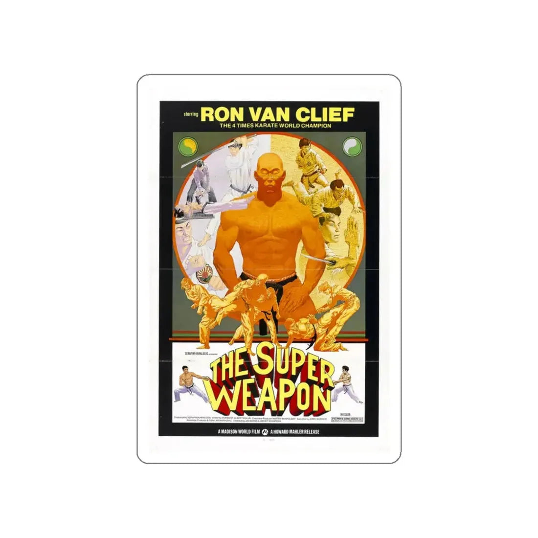 THE SUPER WEAPON 1976 Movie Poster STICKER Vinyl Die-Cut Decal 4 Inch - The Sticker Space