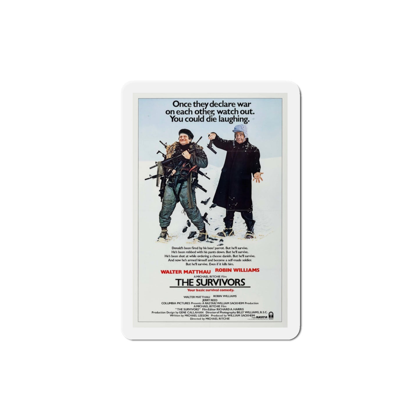 The Survivors 1983 Movie Poster Die-Cut Magnet-3" x 3"-The Sticker Space