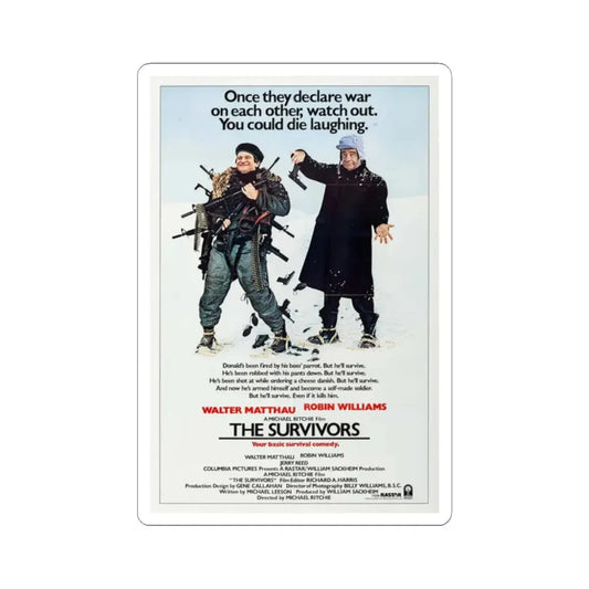The Survivors 1983 Movie Poster - STICKER Vinyl Kiss-Cut Decal 2 Inch White - The Sticker Space