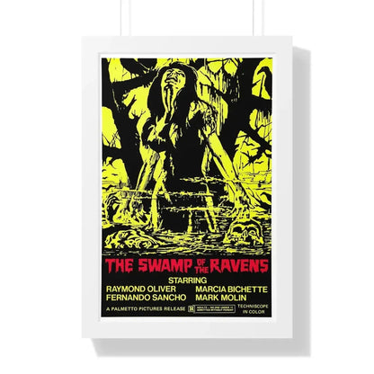 THE SWAMP OF THE RAVENS 1974 - Framed Movie Poster 16″ x 24″ White - The Sticker Space