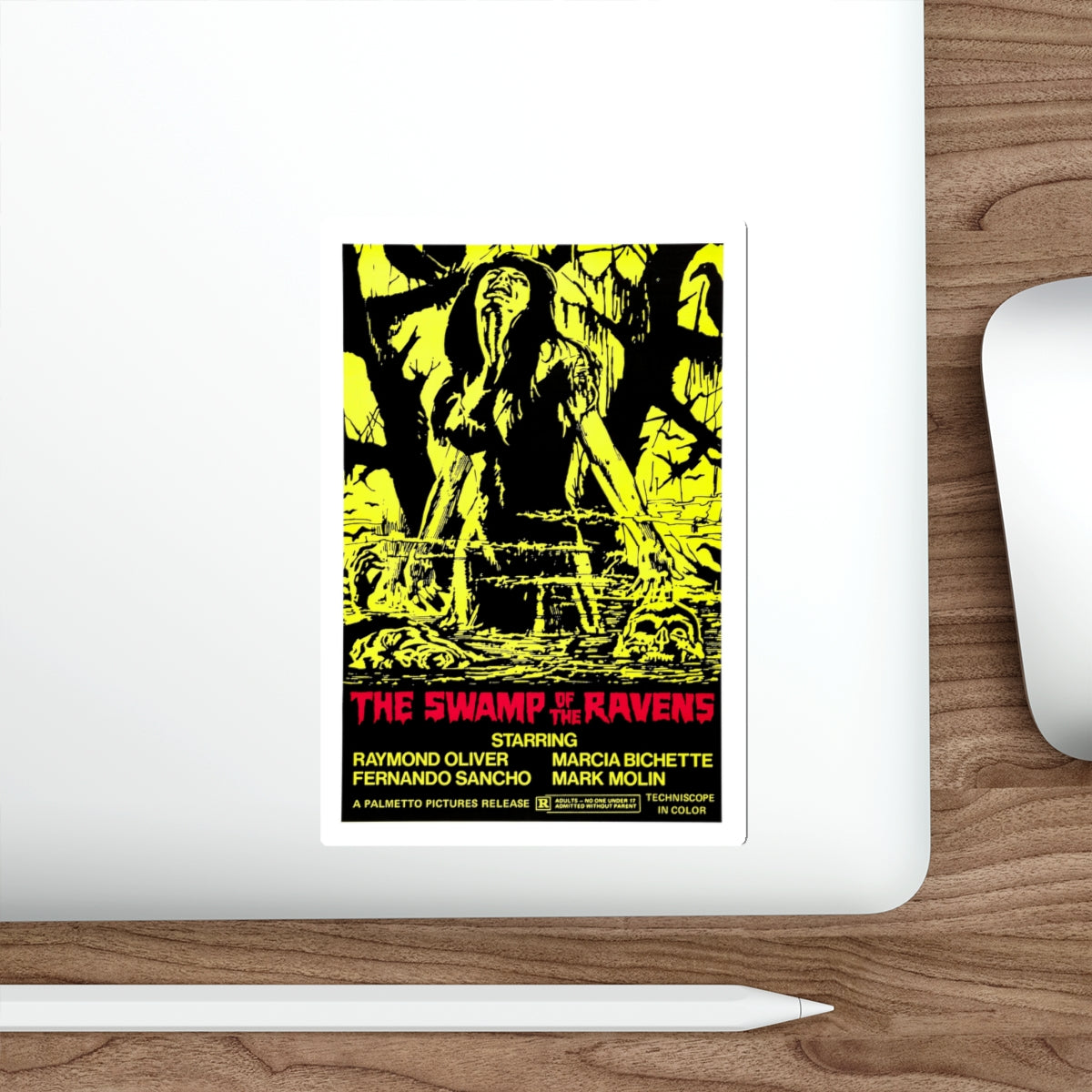 THE SWAMP OF THE RAVENS 1974 Movie Poster STICKER Vinyl Die-Cut Decal-The Sticker Space