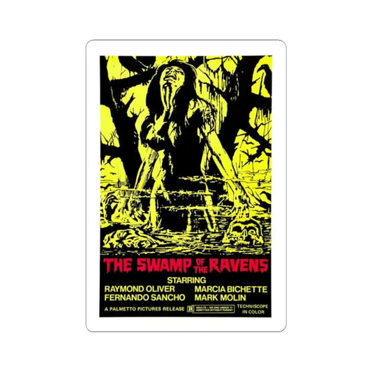 THE SWAMP OF THE RAVENS 1974 Movie Poster - STICKER Vinyl Kiss-Cut Decal 2 Inch White - The Sticker Space