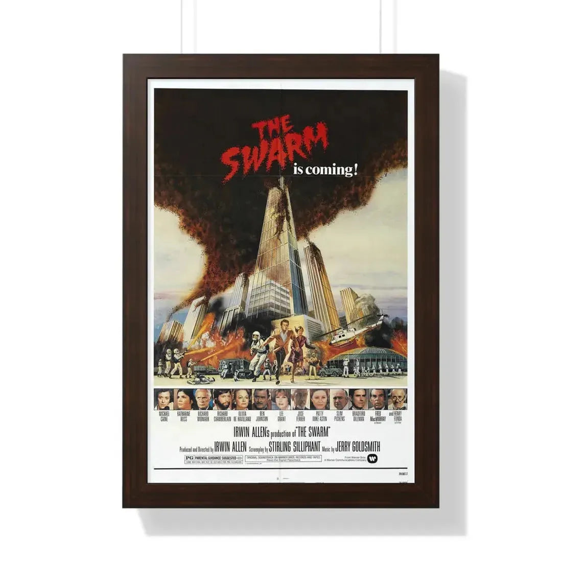 THE SWARM 1978 - Framed Movie Poster 16″ x 24″ Walnut - The Sticker Space