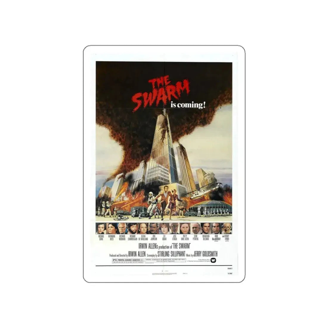 THE SWARM 1978 Movie Poster STICKER Vinyl Die-Cut Decal 6 Inch - The Sticker Space