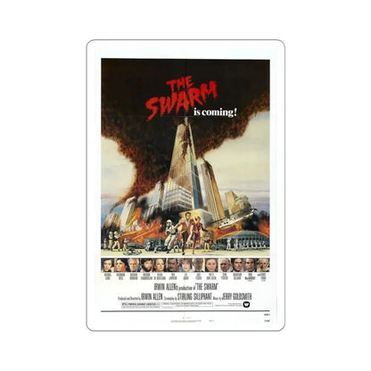 THE SWARM 1978 Movie Poster - STICKER Vinyl Kiss-Cut Decal 6 Inch White - The Sticker Space