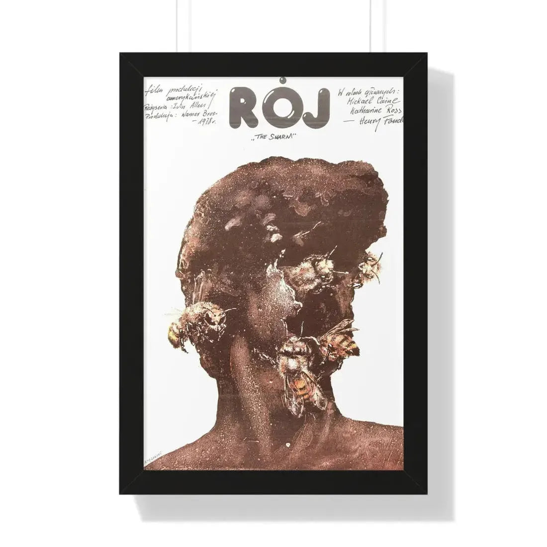 THE SWARM (POLISH) 1978 - Framed Movie Poster 16″ x 24″ Black - The Sticker Space