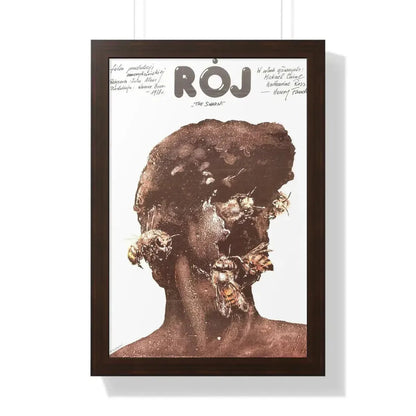 THE SWARM (POLISH) 1978 - Framed Movie Poster 16″ x 24″ Walnut - The Sticker Space