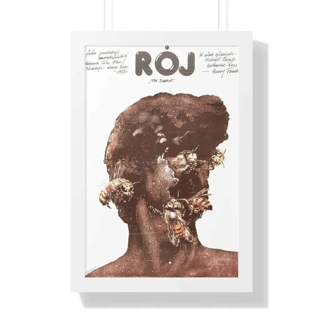 THE SWARM (POLISH) 1978 - Framed Movie Poster 16″ x 24″ White - The Sticker Space