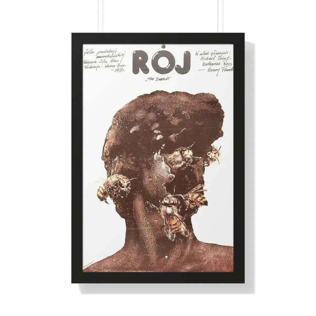 THE SWARM (POLISH) 1978 - Framed Movie Poster 20" x 30" Black - The Sticker Space