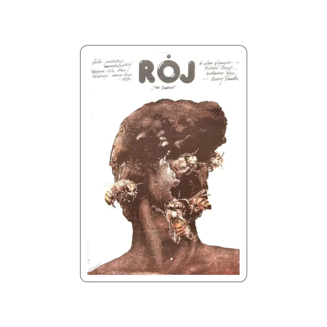 THE SWARM (POLISH) 1978 Movie Poster STICKER Vinyl Die-Cut Decal 2 Inch - The Sticker Space