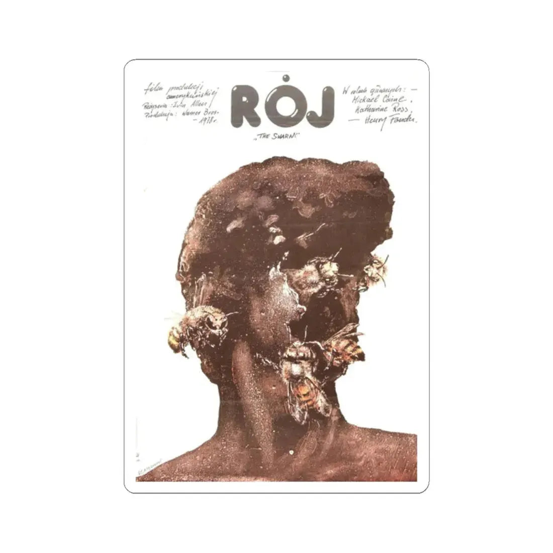 THE SWARM (POLISH) 1978 Movie Poster - STICKER Vinyl Kiss-Cut Decal 2 Inch White - The Sticker Space