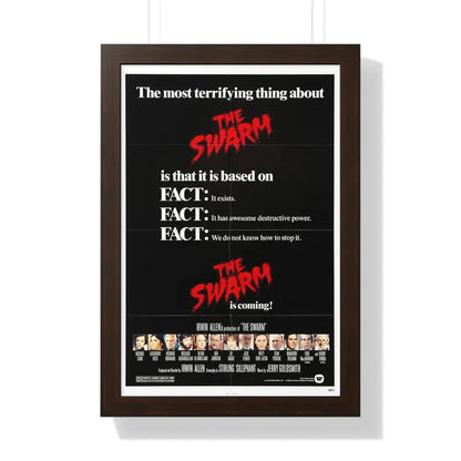 THE SWARM (TEASER) 1978 - Framed Movie Poster 16″ x 24″ Walnut - The Sticker Space