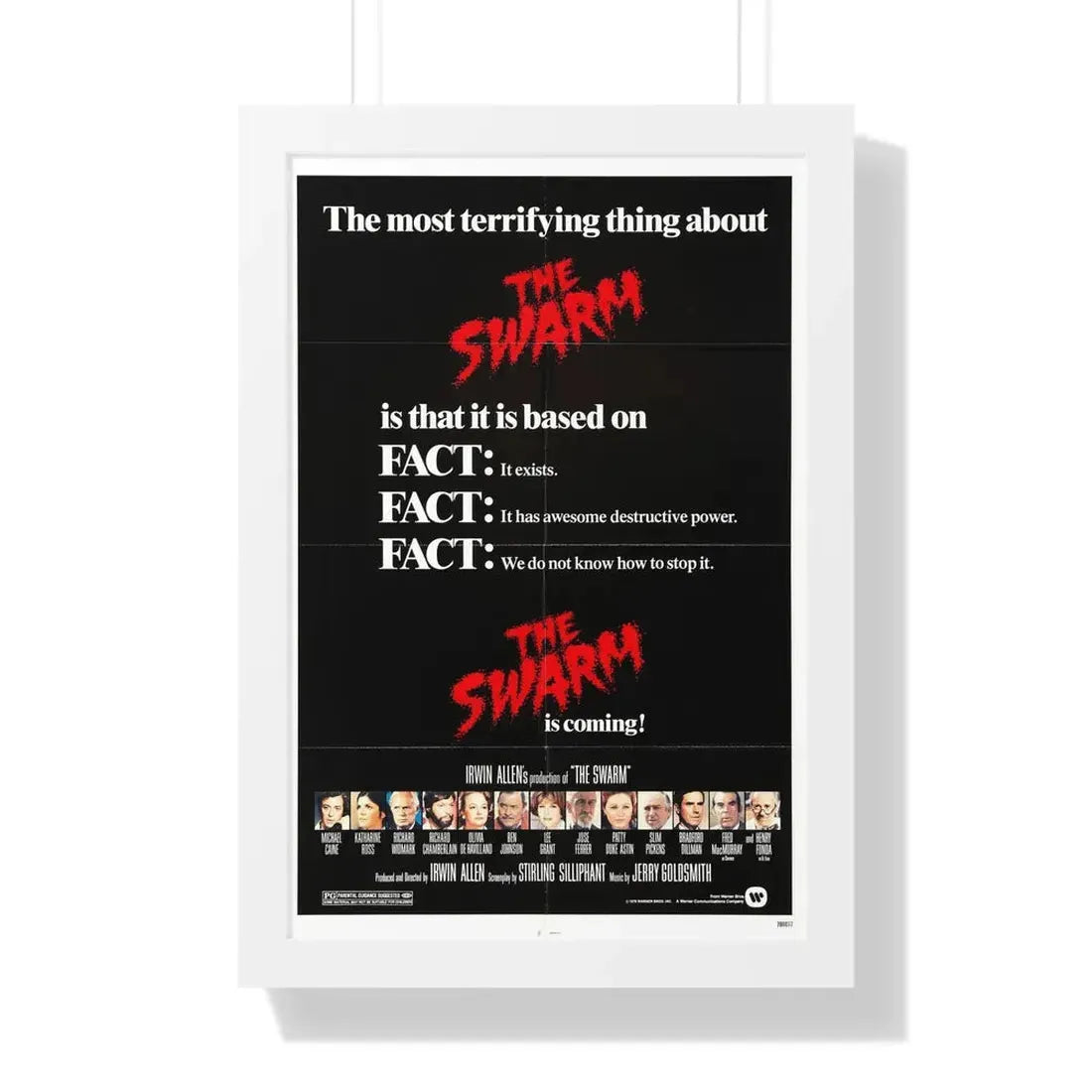 THE SWARM (TEASER) 1978 - Framed Movie Poster 16″ x 24″ White - The Sticker Space